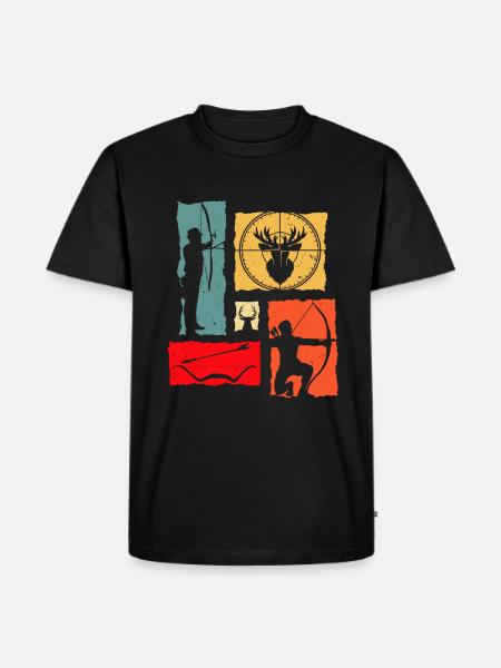 Archer Retro Archery - Men's Premium Organic T-Shirt - black