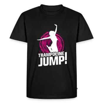 Saut en trampoline - T-shirt Premium bio Homme - noir - Devant - Nico (187cm)