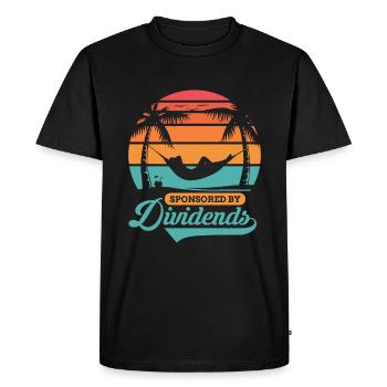 Sponsored by Dividends Shareholder - Men's Premium Organic T-Shirt - black - Front - Nico (187cm)