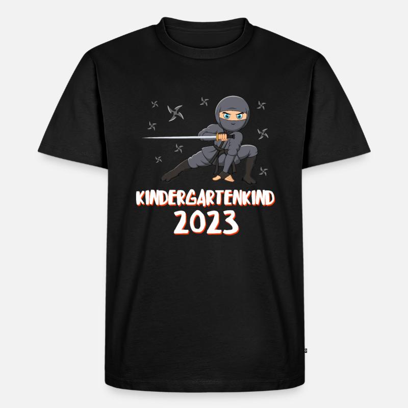 Kindergartenkind 2023 - Männer Premium Bio T-Shirt - Schwarz