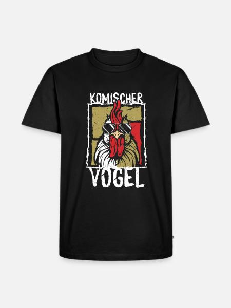 Komischer Vogel - Männer Premium Bio T-Shirt - Schwarz
