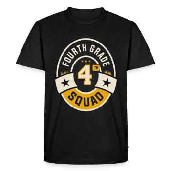 Fourth 4th Grade Squad Team Back To School - Men's Premium Organic T-Shirt - black - Front - Nico (187cm)