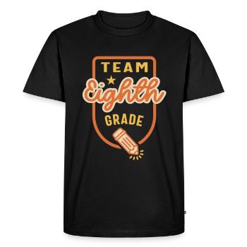 Team Eighth Grade Teacher Student Back to School - Men's Premium Organic T-Shirt - black - Front - Nico (187cm)