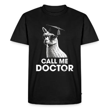 Appelez-moi Docteur Diplôme universitaire Docteur - T-shirt Premium bio Homme - noir - Devant - Nico (187cm)