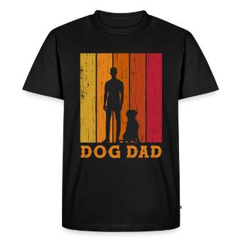 Meilleur père de chien de tous les temps - T-shirt Premium bio Homme - noir - Devant - Nico (187cm)
