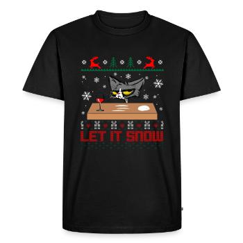 Let it snow Cat - Männer Premium Bio T-Shirt - Schwarz - Vorne - Nico (187cm)