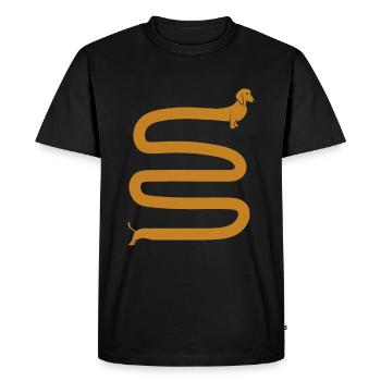 Teckel long - T-shirt Premium bio Homme - noir - Devant - Nico (187cm)