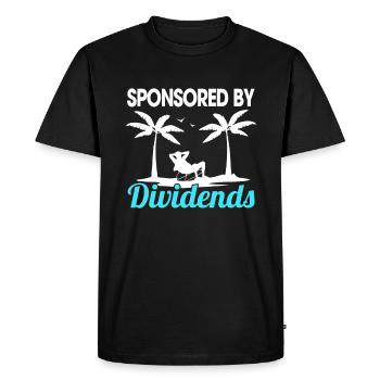 Sponsored By Dividends - Men's Premium Organic T-Shirt - black - Front - Nico (187cm)