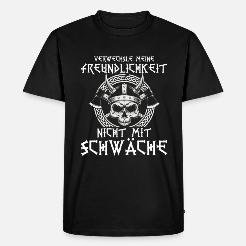 Valhalla kindness weakness - Men's Premium Organic T-Shirt - black