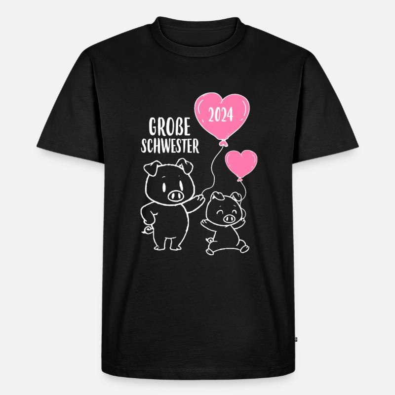 Große Schwester 2024 - Männer Premium Bio T-Shirt - Schwarz