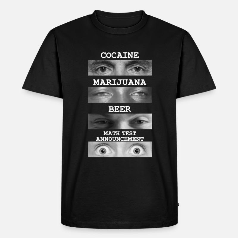 Mathe Test Überraschung - Männer Premium Bio T-Shirt - Schwarz