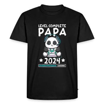 Level Complete PAPA 2024 - Men's Premium Organic T-Shirt - black - Front - Nico (187cm)