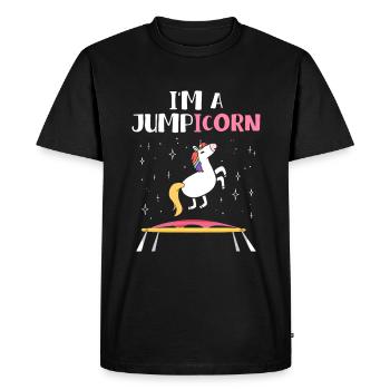 Jumpicorn Unicorn Trampolines - T-shirt Premium bio Homme - noir - Devant - Nico (187cm)