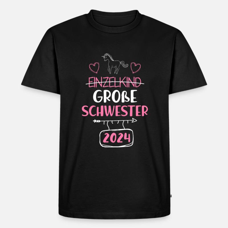 Große Schwester 2024 - Männer Premium Bio T-Shirt - Schwarz
