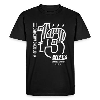 Of Being Awesome 13 Years - 13 Birthday - Men's Premium Organic T-Shirt - black - Front - Nico (187cm)