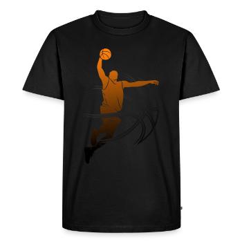 JOUEUR DE BASKET-BALL JOUEUR DE BASKET-BALL - T-shirt Premium bio Homme - noir - Devant - Nico (187cm)