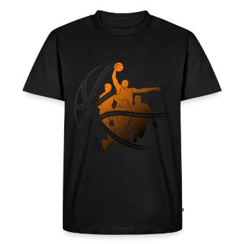 JOUEUR DE BASKET-BALL - T-shirt Premium bio Homme - noir - Devant - Nico (187cm)