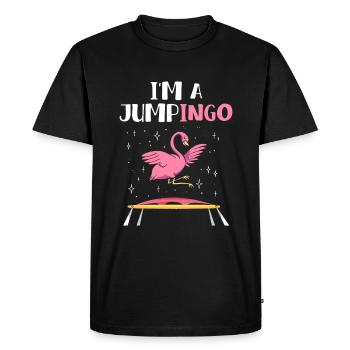 Jumpingo Flamingo Trampoline - T-shirt Premium bio Homme - noir - Devant - Nico (187cm)