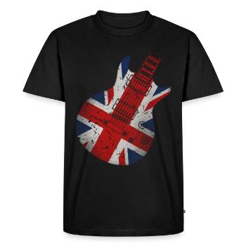 Union Jack Guitare - T-shirt Premium bio Homme - noir - Devant - Nico (187cm)