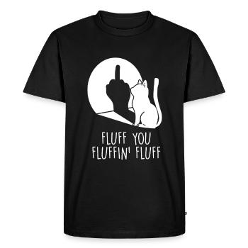 Fluff You Cat Majeur - T-shirt Premium bio Homme - noir - Devant - Nico (187cm)