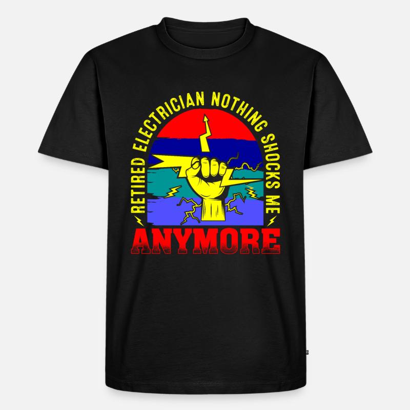Elektriker Strommeister - Männer Premium Bio T-Shirt - Schwarz