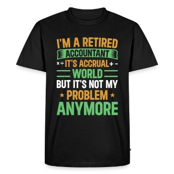 Comptable Retraite Profession Comptable Emploi - T-shirt Premium bio Homme - noir - Devant - Nico (187cm)