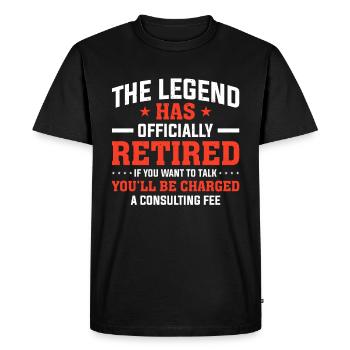 Comptable La retraite en chiffres Pension - T-shirt Premium bio Homme - noir - Devant - Nico (187cm)