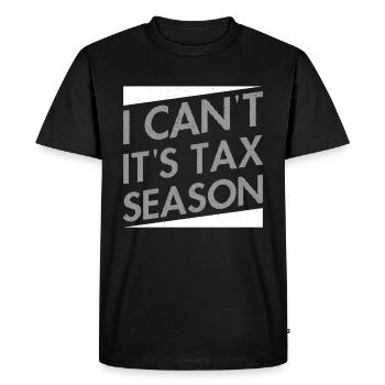Je n’arrive pas à trouver le temps de payer mes impôts - T-shirt Premium bio Homme - noir - Devant - Nico (187cm)