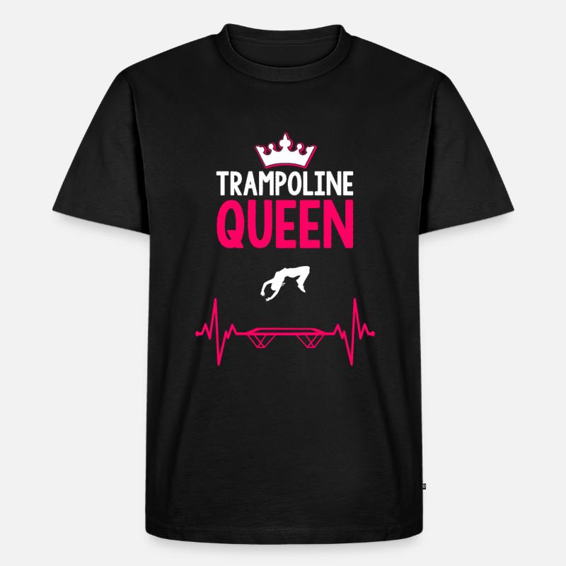 Trampoline Queen - Männer Premium Bio T-Shirt - Schwarz