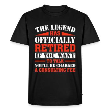 Comptable Retraite en chiffres Pension - T-shirt Premium bio Homme - noir - Devant - Nico (187cm)