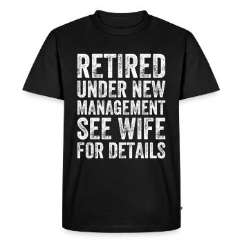 Comptable Retraite en chiffres Pension - T-shirt Premium bio Homme - noir - Devant - Nico (187cm)