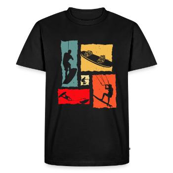 Wakeboard Retro - Men's Premium Organic T-Shirt - black - Front - Nico (187cm)