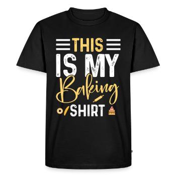 Cookie Bakery Plaisir Boulanger Hobby - T-shirt Premium bio Homme - noir - Devant - Nico (187cm)