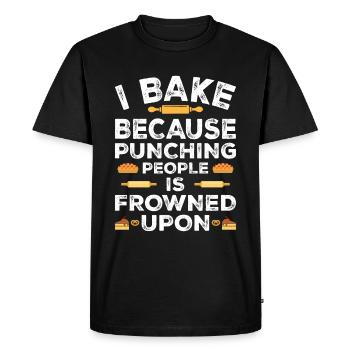 Cookie Bakery Plaisir Boulanger Hobby - T-shirt Premium bio Homme - noir - Devant - Nico (187cm)