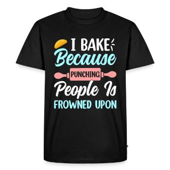 Cookie Bakery Plaisir Boulanger Hobby - T-shirt Premium bio Homme - noir - Devant - Nico (187cm)