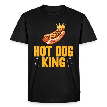 Manger des hot-dogs - pour les amateurs de délicieux hot-dogs - T-shirt Premium bio Homme - noir - Devant - Nico (187cm)