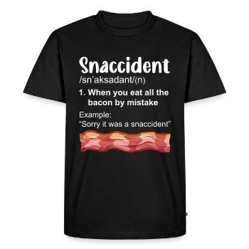 Amateur de bacon - Je fais du bacon dessus - T-shirt Premium bio Homme - noir - Devant - Nico (187cm)
