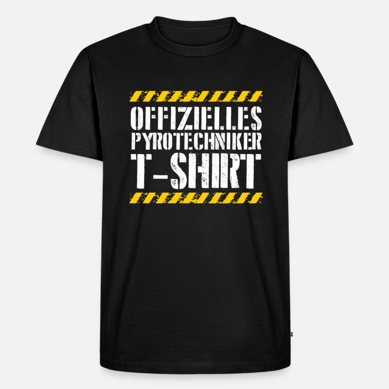 Offizieller Pyrotechniker - Männer Premium Bio T-Shirt - Schwarz