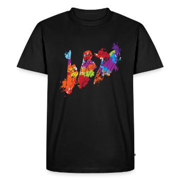 Splash Art 18 7 - T-shirt Premium bio Homme - noir - Devant - Nico (187cm)