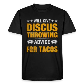 Discus throwing - with momentum to success - Men's Premium Organic T-Shirt - black - Front - Nico (187cm)