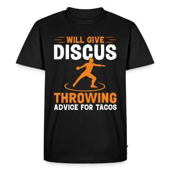 Discus throwing - with momentum to success - Men's Premium Organic T-Shirt - black - Front - Nico (187cm)