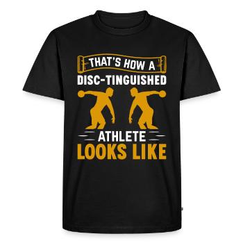 Discus throwing - with momentum to success - Men's Premium Organic T-Shirt - black - Front - Nico (187cm)