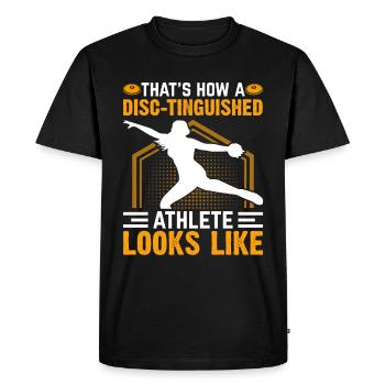 Discus throwing - with momentum to success - Men's Premium Organic T-Shirt - black - Front - Nico (187cm)