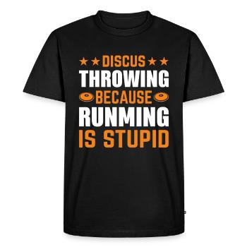 Discus throwing - with momentum to success - Men's Premium Organic T-Shirt - black - Front - Nico (187cm)