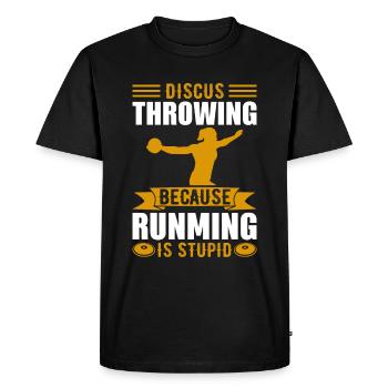 Discus throwing - with momentum to success - Men's Premium Organic T-Shirt - black - Front - Nico (187cm)