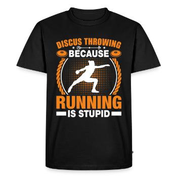 Discus throwing - with momentum to success - Men's Premium Organic T-Shirt - black - Front - Nico (187cm)