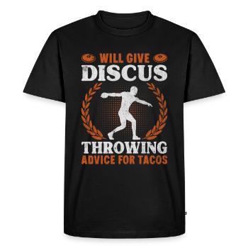 Discus throwing - with momentum to success - Men's Premium Organic T-Shirt - black - Front - Nico (187cm)