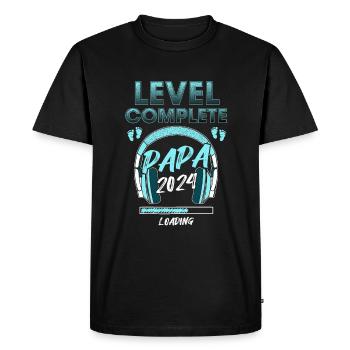 Level Complete PAPA 2024 Loading - Men's Premium Organic T-Shirt - black - Front - Nico (187cm)