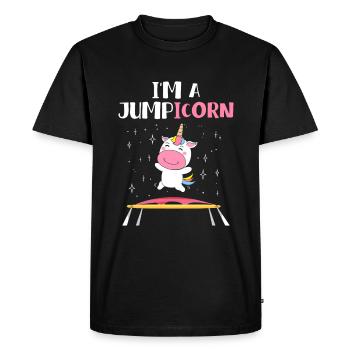 Jumpicorn Unicorn Trampolines - T-shirt Premium bio Homme - noir - Devant - Nico (187cm)