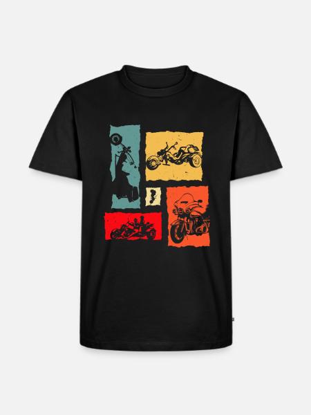 Trike Retro - Männer Premium Bio T-Shirt - Schwarz